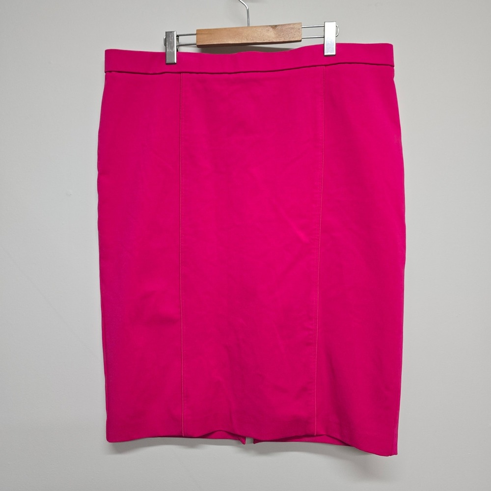 Eloquii Pencil Skirt Womens 22 Hot Pink Stretch Professional Minimalist